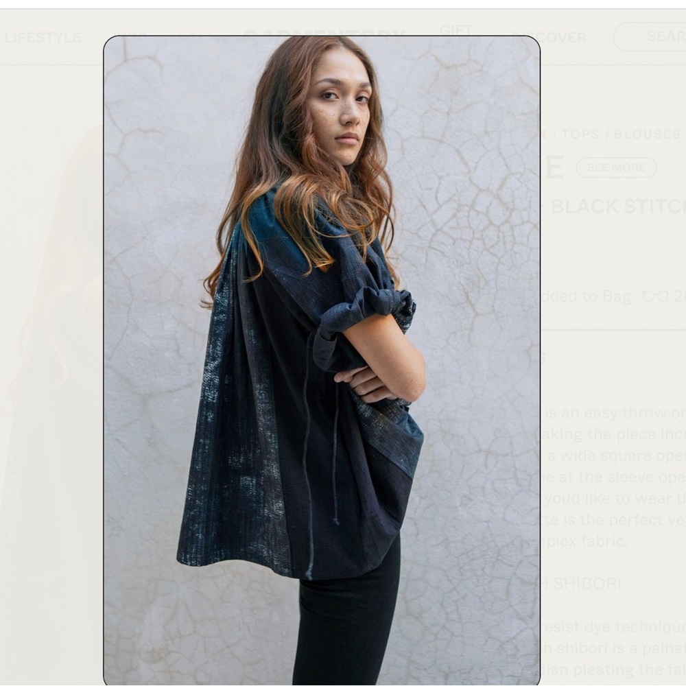 Nymane Shibori Dyed Top
